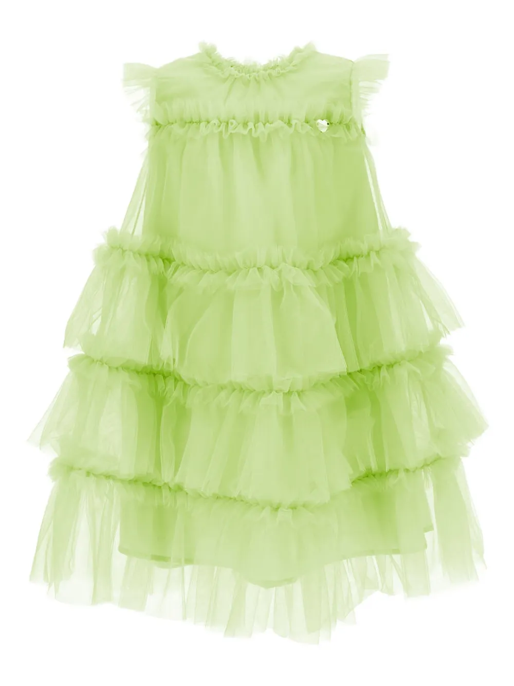 Monnalisa layered ruffled tulle party dress | Green | Image 1
