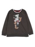 Monnalisa Mickey Mouse-print sweatshirt - Grey