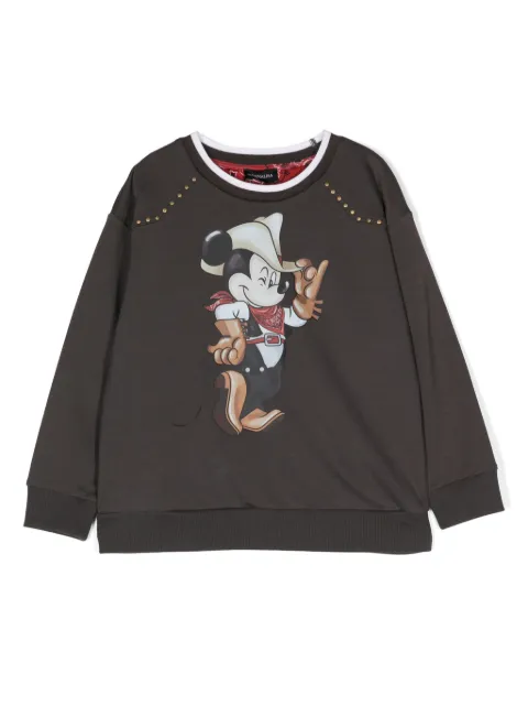 Monnalisa Mickey Mouse-print sweatshirt