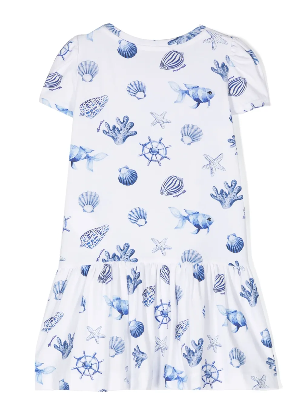 Monnalisa T-shirtjurk met print - Wit