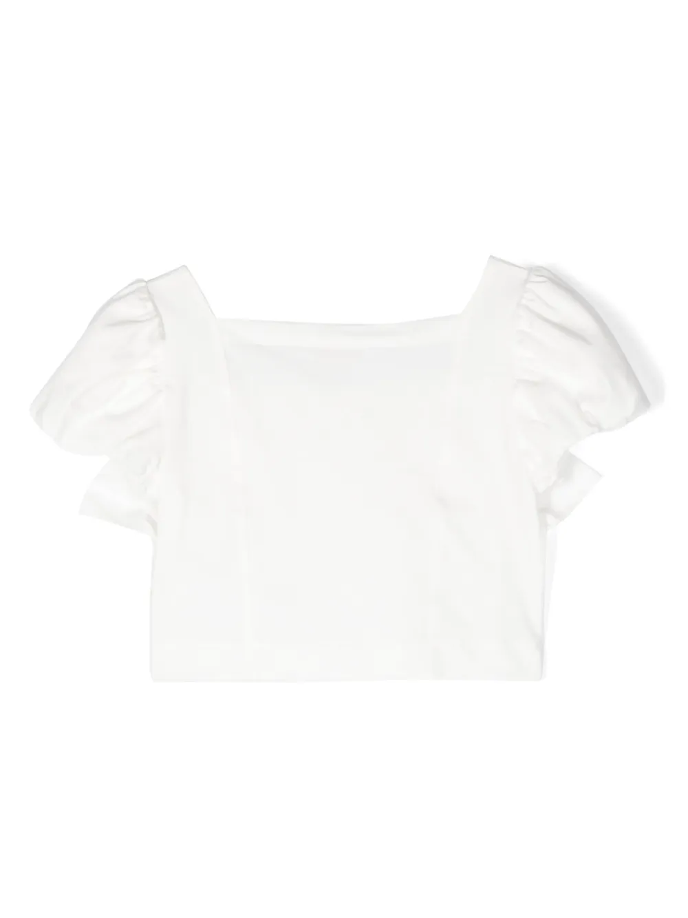 Shop Monnalisa Gathered-detail Blouse In White