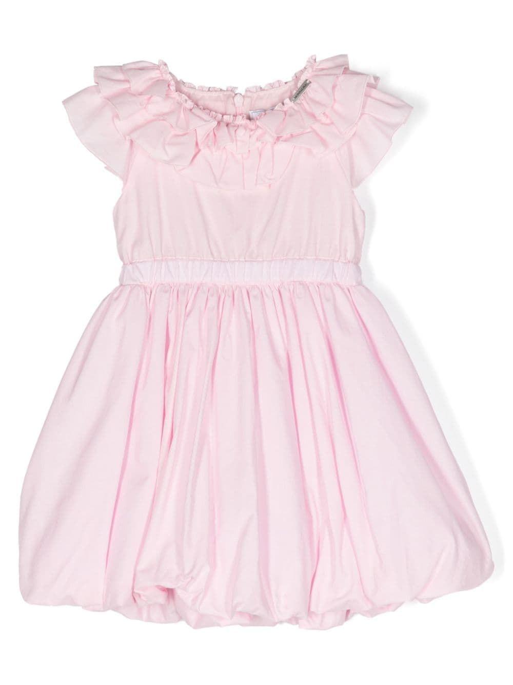 Monnalisa Kids' Ruffled Pleated Dress In Pink