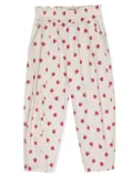 Monnalisa fruit-print tapered-leg trousers - Neutrals
