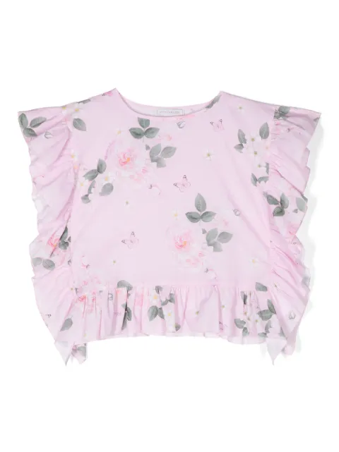 Monnalisa top corto con estampado floral