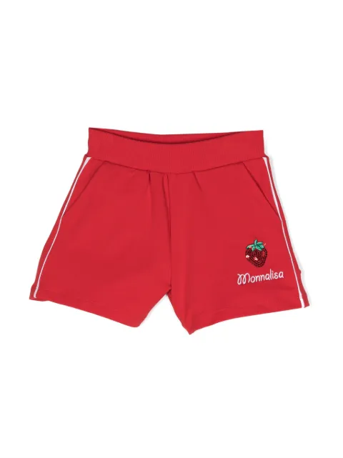 Monnalisa sequinned-strawberry track shorts