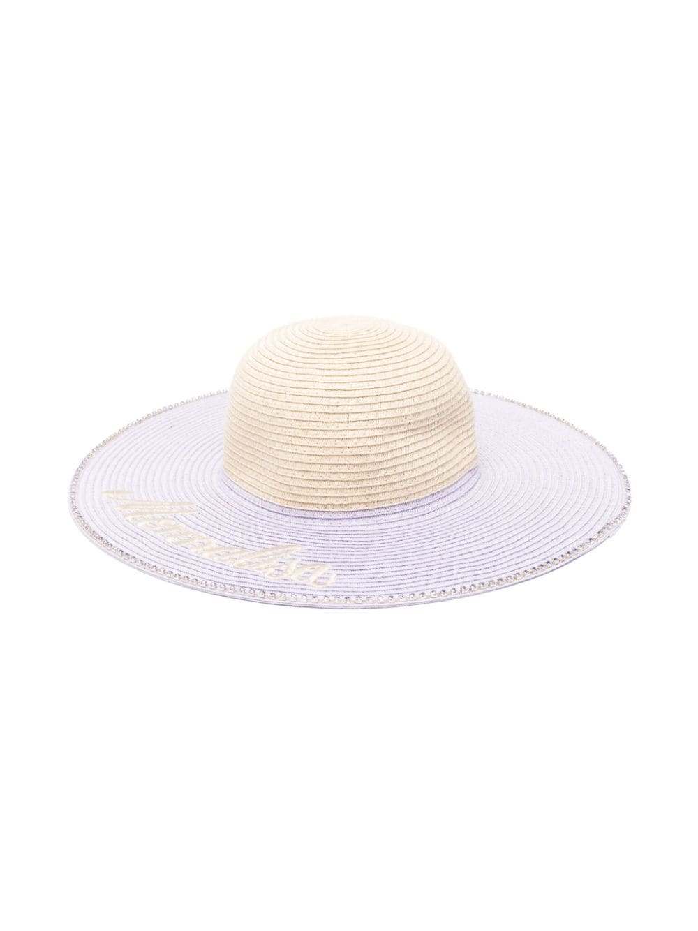 monnalisa chapeau à design colour block - violet