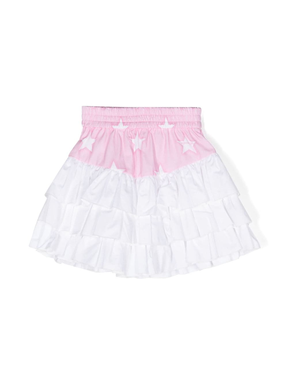 Monnalisa Kids' Star-print Ruffled Skirt In White