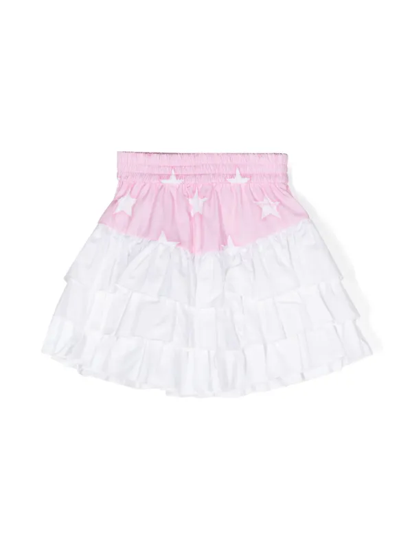 Star print ruffle best sale skirt