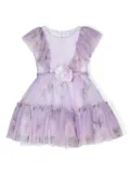 Monnalisa floral-print party dress - Purple