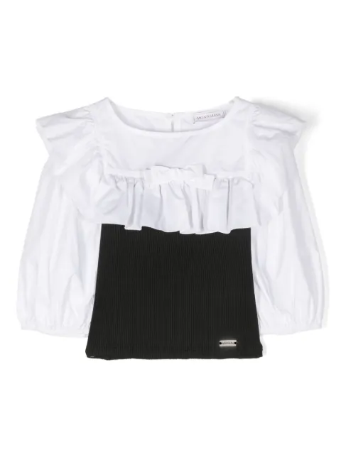 Monnalisa blusa con detalle de volantes