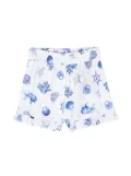 Monnalisa sea life-print shorts - White