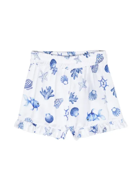 Monnalisa sea life-print shorts
