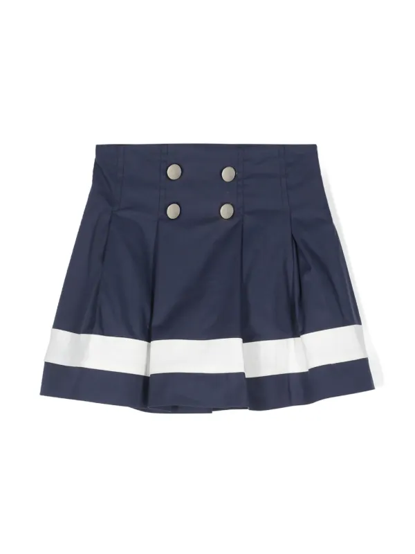 Monnalisa ストライプ ハイウエストスカート | ブルー | FARFETCH JP