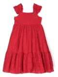 Monnalisa broderie anglaise tiered cotton dress
