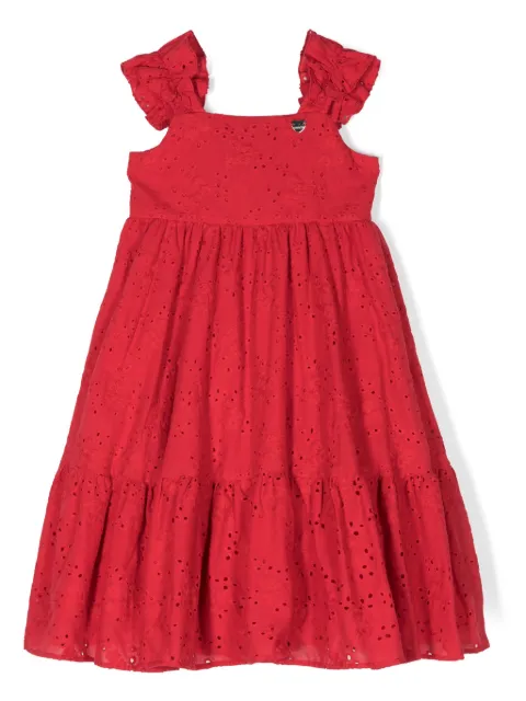 Monnalisa broderie anglaise tiered cotton dress