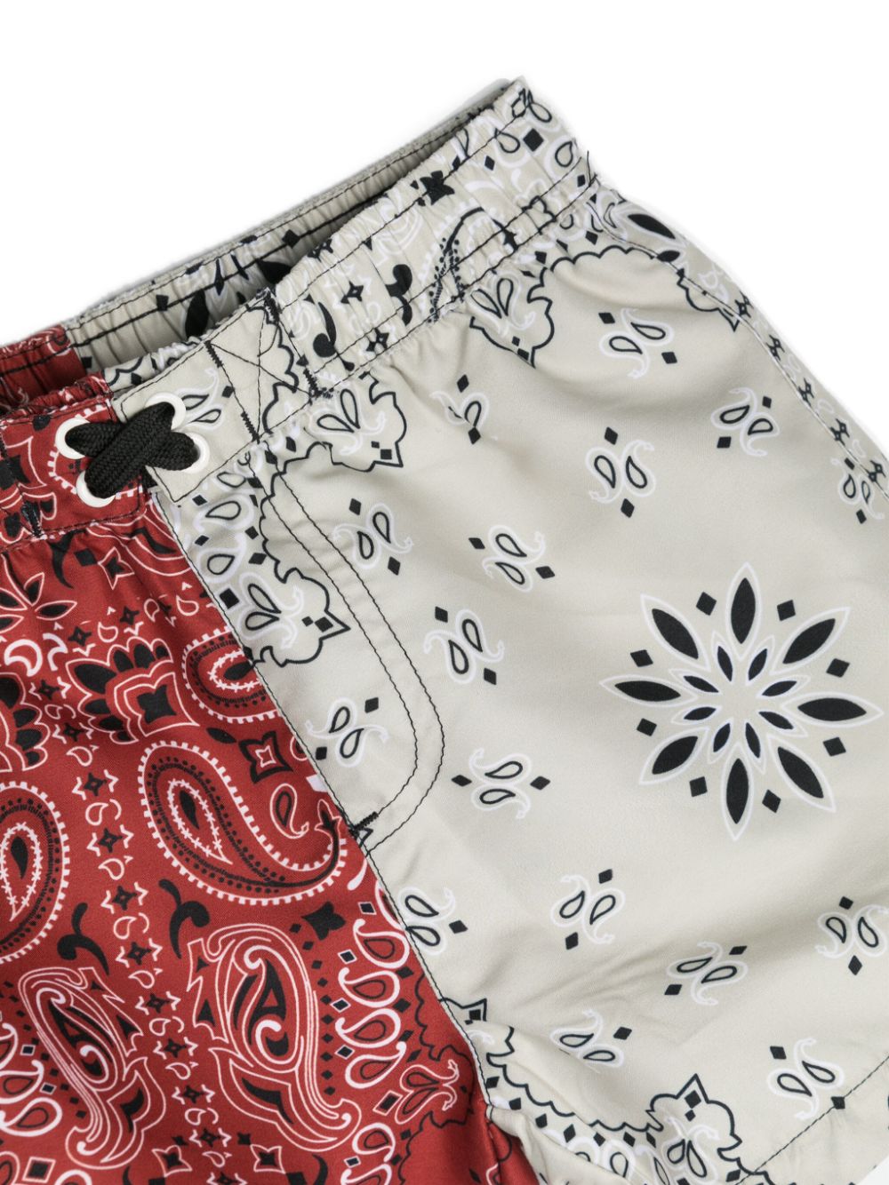 Shop Monnalisa Bandana-printed Swim Shorts In Red