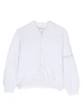 Monnalisa logo-embellished zip-up sweatshirt - White