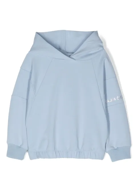 Monnalisa crystal-embellished jersey hoodie
