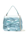 Monnalisa bow-detail metallic bag - Blue