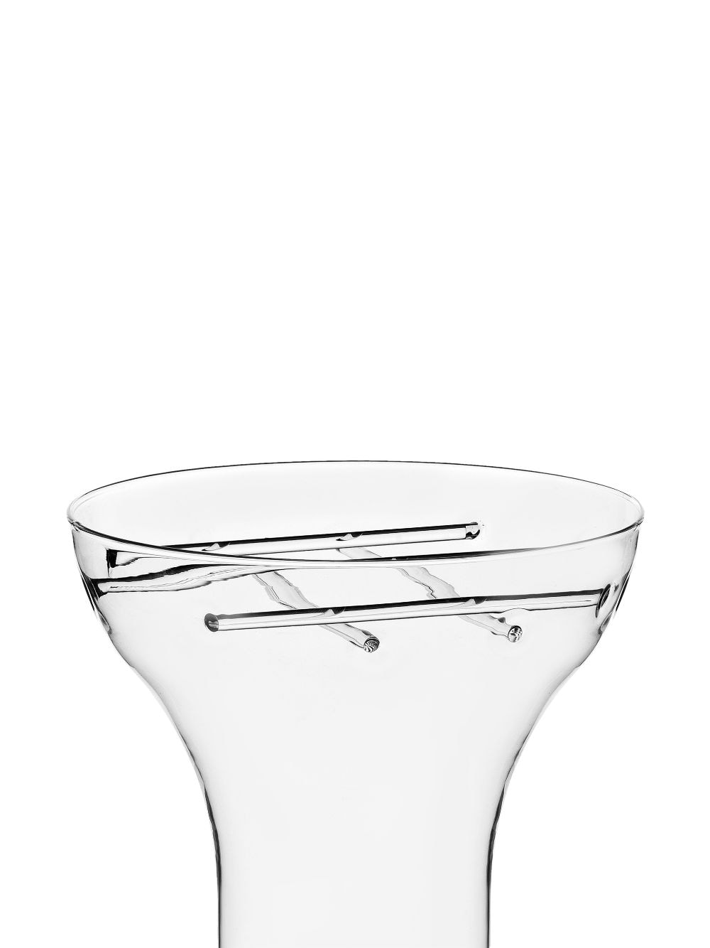 Shop Ichendorf Milano Large Trame Glass Vase In Neutrals