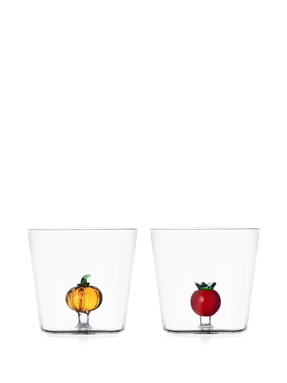 Ichendorf Milano Vegetables Glass Tumblers (set Of Six) In Neutrals