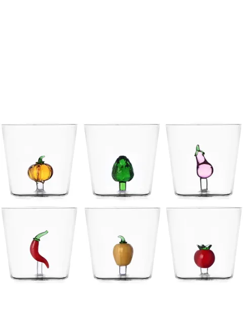 Ichendorf Milano Vegetables glass tumblers (set of six)