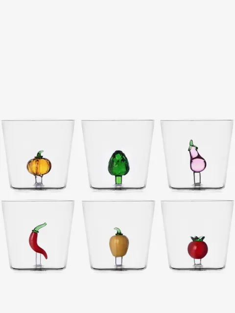 Ichendorf Milano Vegetables glass tumblers (set of six)