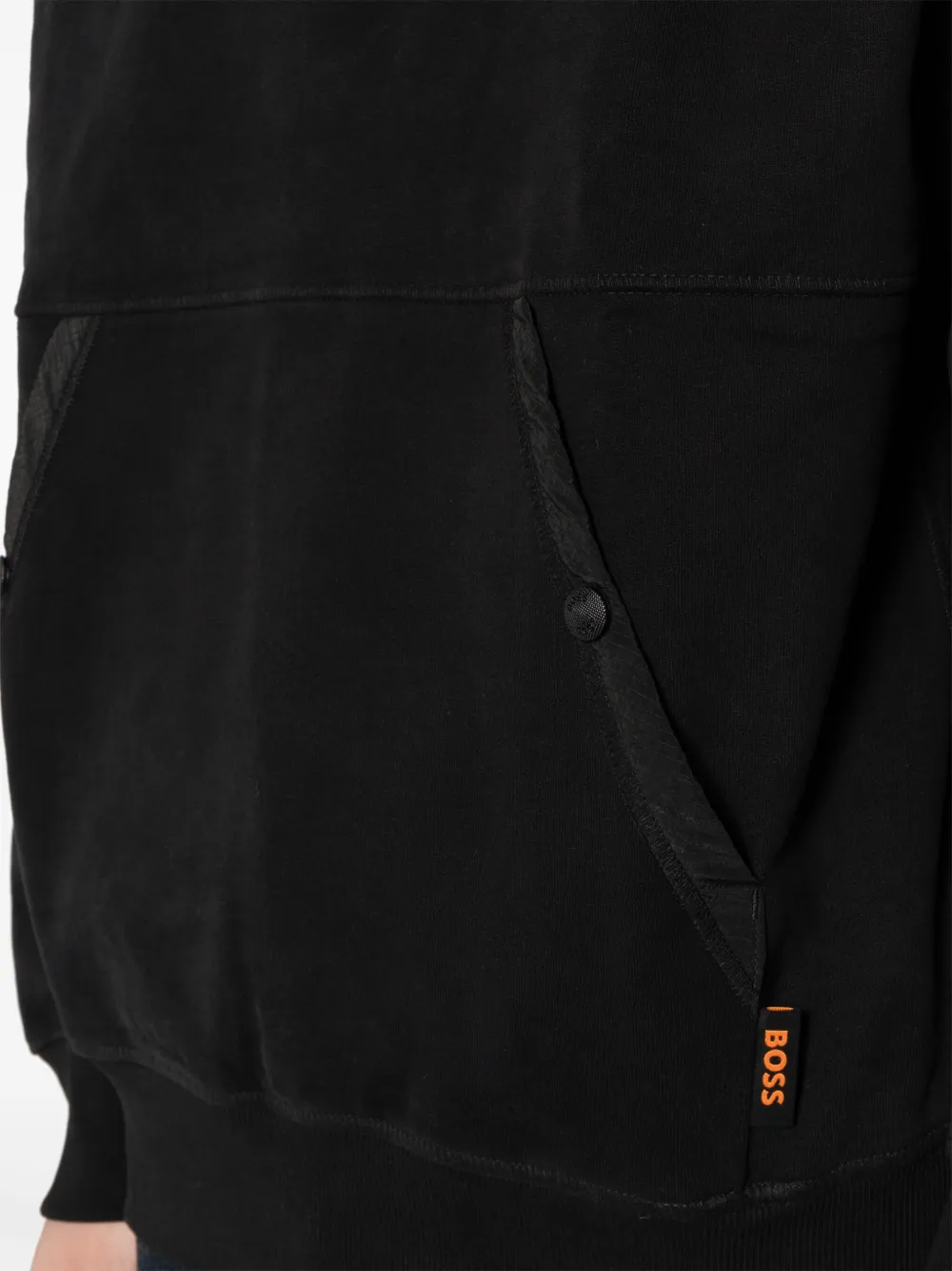 BOSS Hoodie met logo Zwart
