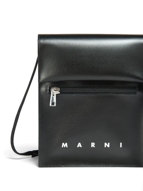Marni シューレースストラップ ポーチ | ブラック | FARFETCH JP