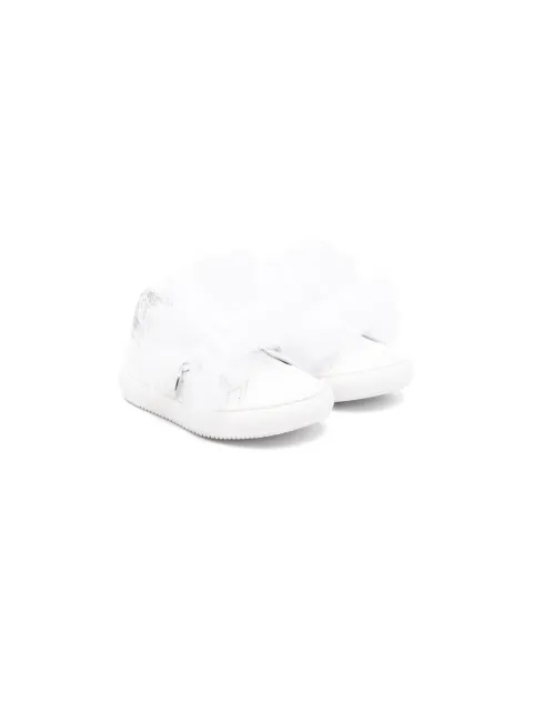 Monnalisa ruffled leather sneakers
