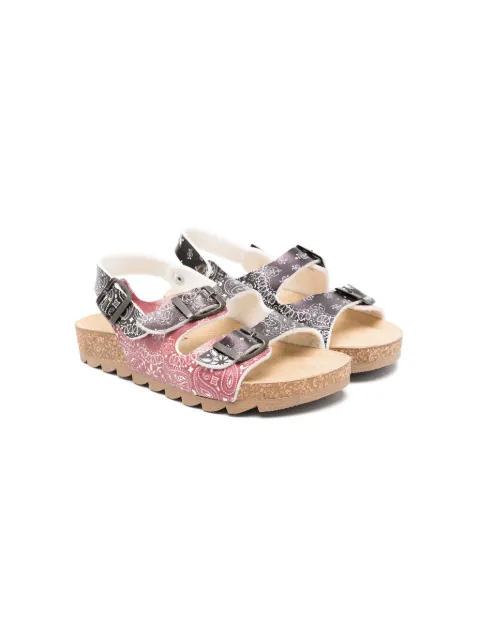 Monnalisa sandalias con estampado de cachemira