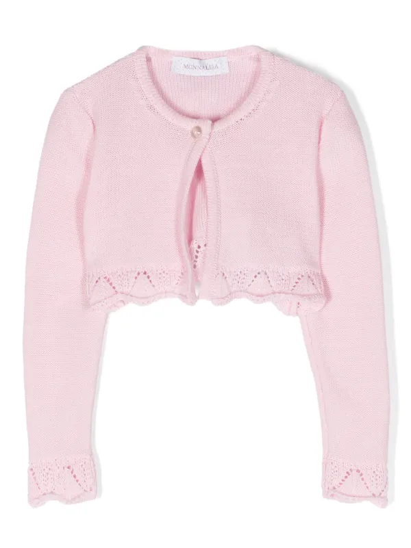 Monnalisa lace trim Cropped Cardigan Pink FARFETCH BH