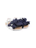 Monnalisa knot-detailing glitter sandals - White