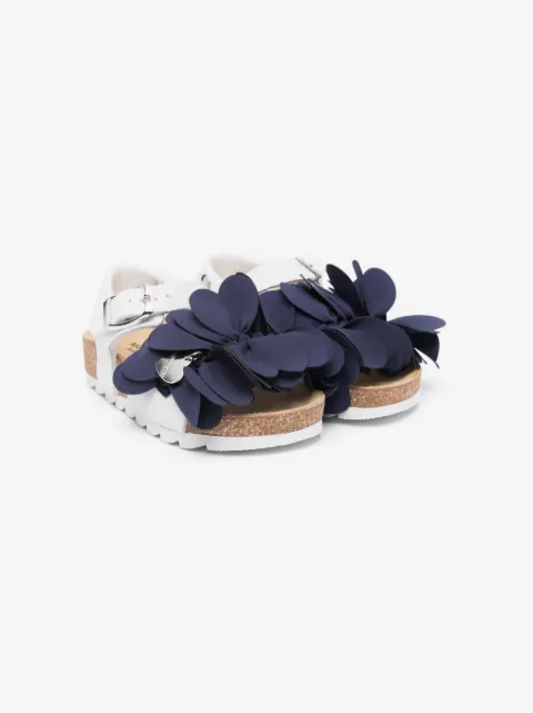 Monnalisa knot-detailing glitter sandals 