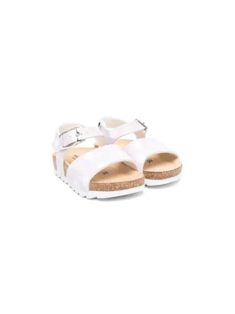 Monnalisa sandalias con estampado floral 