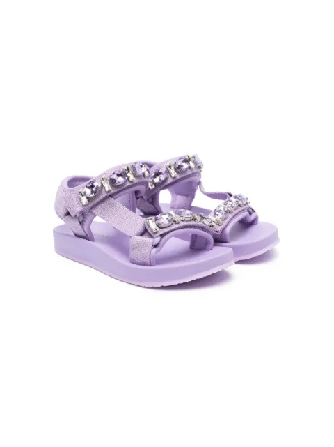 Monnalisa gem-detailed sandals