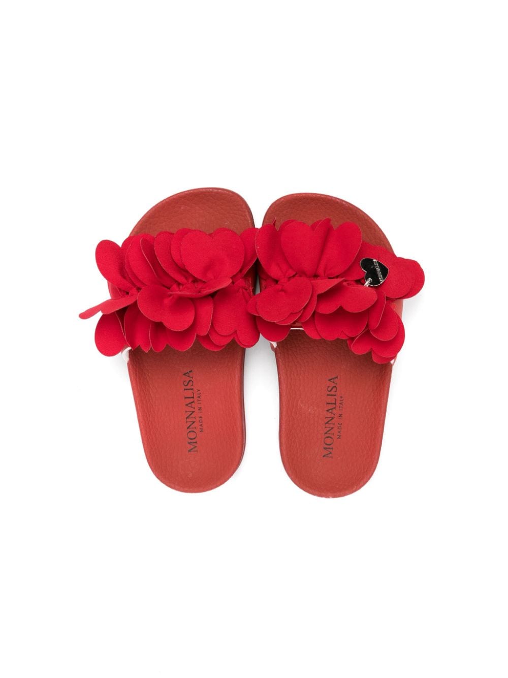 Shop Monnalisa Flower-detail Flip Flops In Red