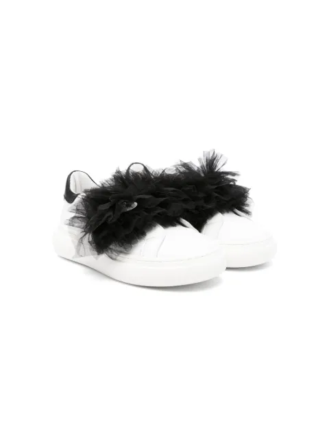 Monnalisa appliqué-detail leather sneakers