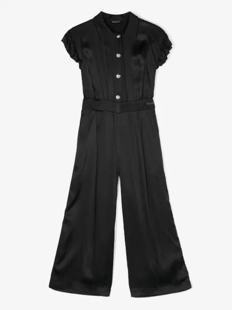 Monnalisa cut-out satin jumpsuit