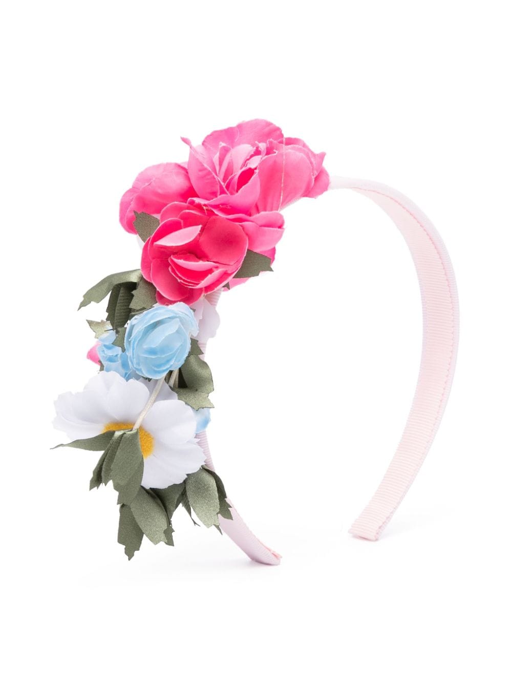 Monnalisa Kids' Faux-flower Slip On-style Head Band In Pink