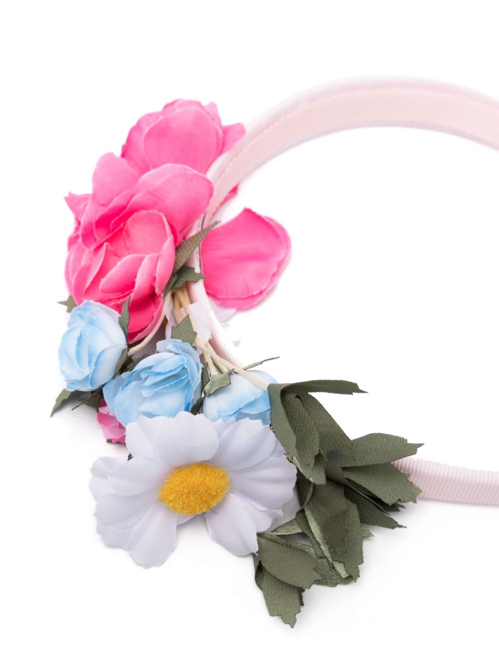 Shop Monnalisa Faux-flower Slip On-style Head Band In Pink