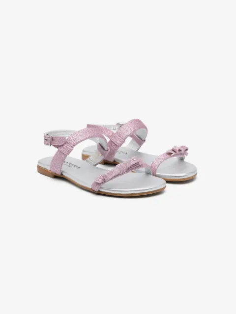 Monnalisa glitter-detailed sandals