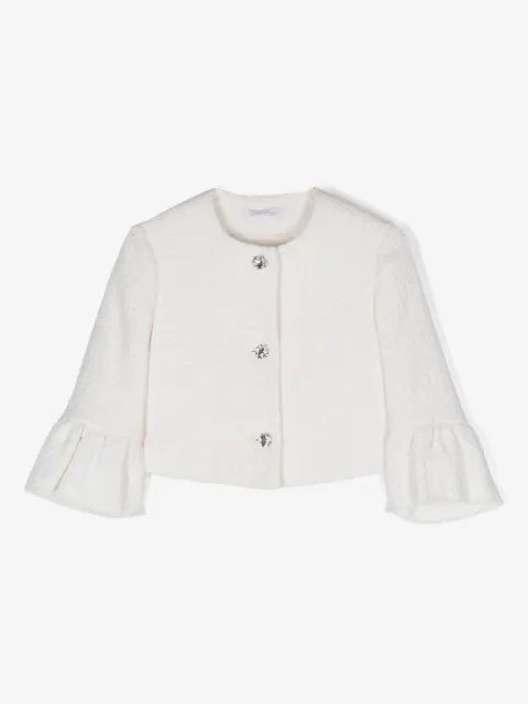Monnalisa button-up tweed jacket