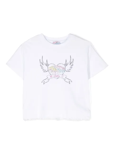 Chiara Ferragni Kids rhinestone-logo cotton T-shirt