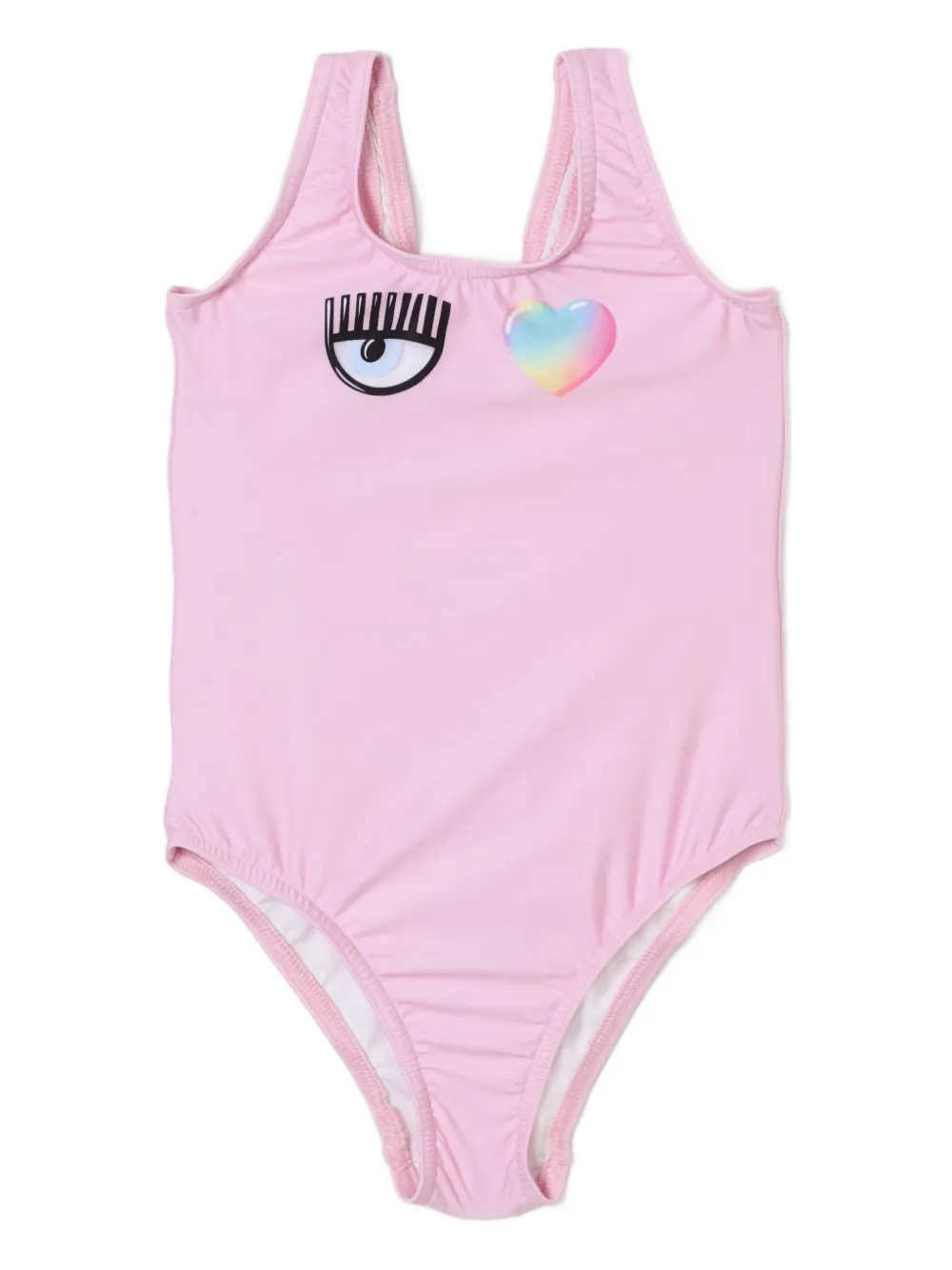 Chiara Ferragni Kids eye-heart print swimsuit | Pink | Image 1