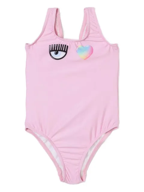 Chiara Ferragni Kids eye-heart print swimsuit