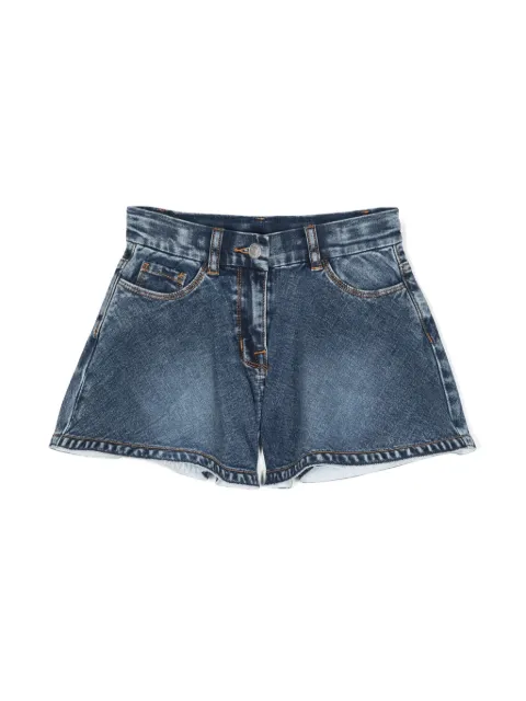 Chiara Ferragni Kids شورت جينز بنقش 'آيلايك'
