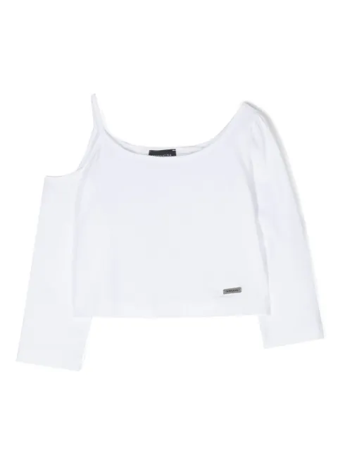 Monnalisa cut-out long-sleeved top