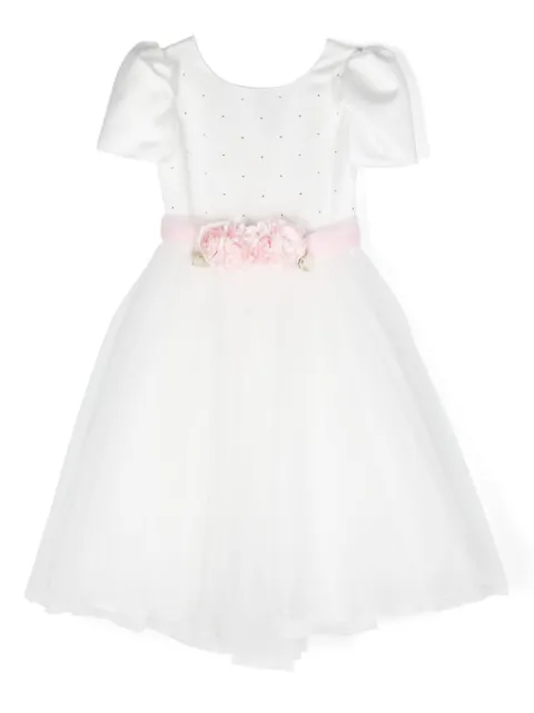 Monnalisa vestido con aplique floral