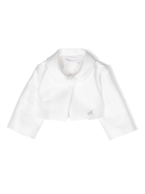 Monnalisa logo-embellished cropped jacket